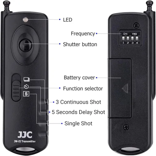 Miniatura 2 de JJC Control remoto inalámbrico de radio para Canon EOS Rebel T7 T6 T5 EOS R50V R6 V R6 Mark III II R7 R8 R100 RP R T8i T7i T6i T6s T5i T4i SL3 SL2