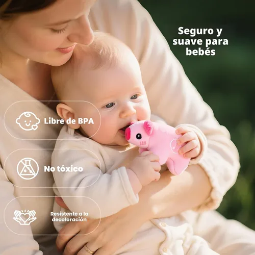 Miniatura 7 de hahaland Juguetes para bebés de 6 a 12 meses – Granero sorpresa con animales de granja de peluche con sonidos reales – Juguetes Montessori