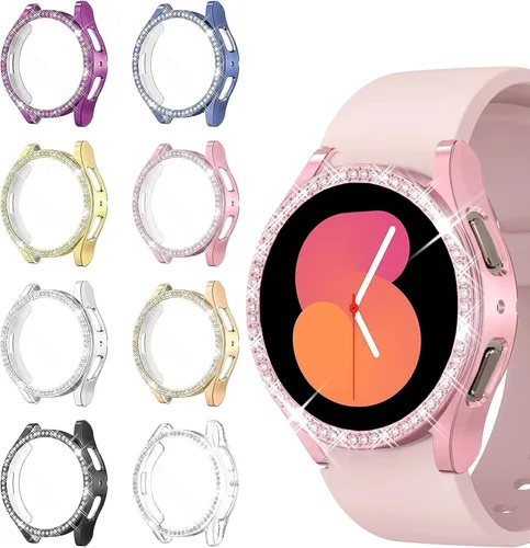 Miniatura 20 de RICHONE Compatible con Samsung Galaxy Watch 5 y Watch 4 y FE 40 mm Protector de pantalla Estuches de strass, Accesorios de cubiertas protectoras