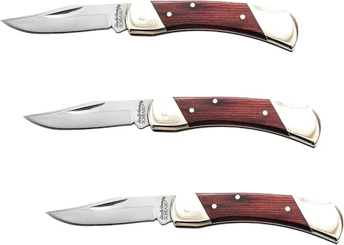 Miniatura 7 de Uncle Henry LB3 Brown Bear - Cuchillo plegable SS de alto carbono de 5.1 pulgadas con hoja de punta de clip de 2.2 pulgadas y mango de madera