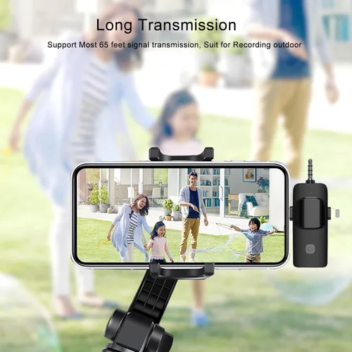 Miniatura 6 de Mini micrófono, micrófono inalámbrico 3 en 1 para iPhone, iPad, Android, cámara, micrófonos de solapa inalámbricos profesionales para grabación