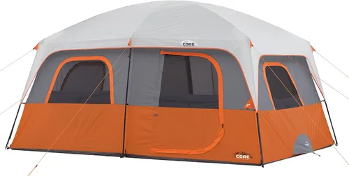 Miniatura 11 de CORE Tienda de campaña para camping familiar 10 personas/11 personas/12 personas grandes para múltiples habitaciones, tiendas de campaña