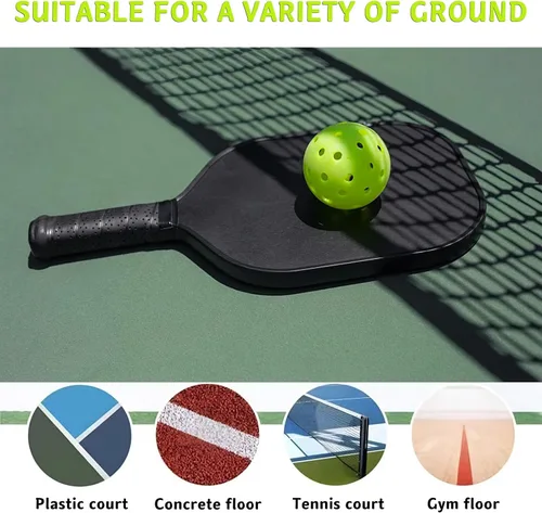 Miniatura 3 de Bolas de pickleball para exteriores, juego de bolas de pickleball compatibles con USAPA (40 agujeros, 4 unidades)