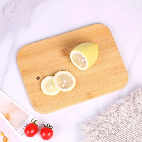 Miniatura 9 de Juego de tablas de cortar de bambú para cocina,Tablas de cortar pequeñas con soporte,Tablas de servir para sándwich queso comida desayuno
