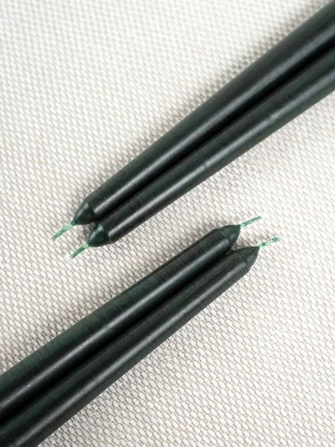 Miniatura 8 de CANDWAX - Velas cónicas de 12 pulgadas, color negro carbón, juego de 4, de combustión lenta, sin aroma, sin humo y sin goteo, perfectas para fiestas