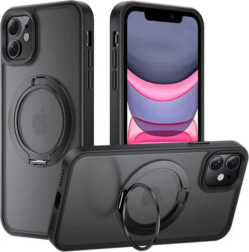 Miniatura 37 de Funda magnética diseñada para iPhone 11 Pro Max, [probada en caídas de grado militar] [compatible con MagSafe] Funda protectora delgada translúcida