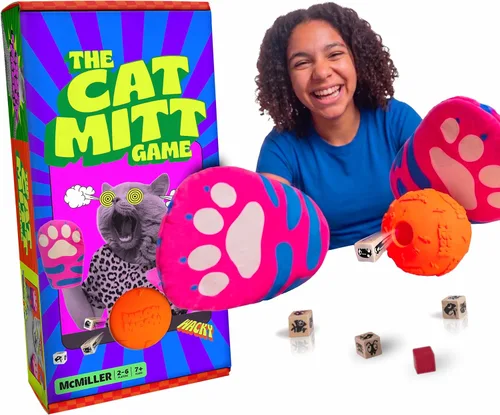 MCMILLER ENTERTAINMENT El juego de guantes The Cat Mitt: juego de mesa familiar histéricamente divertido para niños, adolescentes y adultos | juego