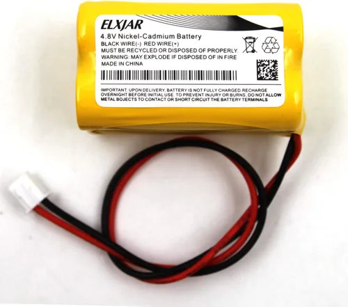 Miniatura 6 de Paquete de 2 baterías de Ni-CD de 4.8 V 800 mAh BL93NC487 para Emergi-Lite BL93NC487, luz de salida Co BAA-48R BAA48R, Interstate NIC0186, Dantona
