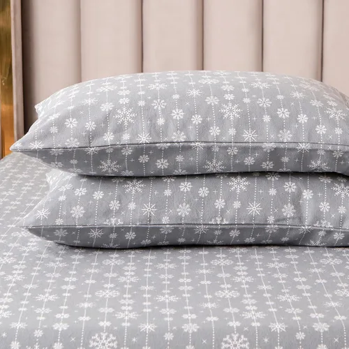 Miniatura 14 de Elegant Comfort Juego de sábanas de franela ultrasuave de 4 piezas 100% de algodón turco - Sábanas de franela navideñas de Navidad, de calidad