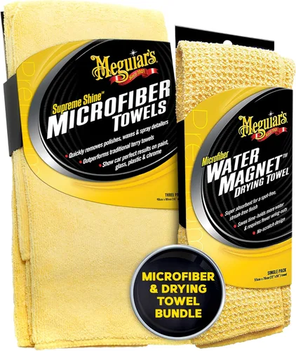 Miniatura 4 de Meguiar's Paquete de toallas de microfibra X2020 Supreme Shine y almohadillas aplicadoras de espuma W0004 Supreme Shine de 4 pulgadas