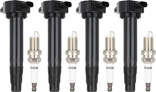 Miniatura 11 de ECCPP UF765 4 bobinas de encendido con 4 bujías de iridio A4 Q5 2014-2020 l4 2.0L 1.8L UF765