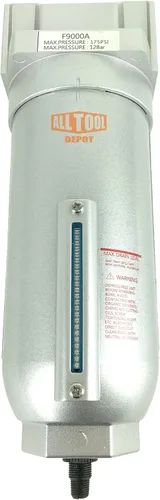 1 "NPT SUPER DUTY Filtro de partículas de grado industrial/trampa de agua para líneas de aire comprimido de compresor de aire, 5u con cuenco de