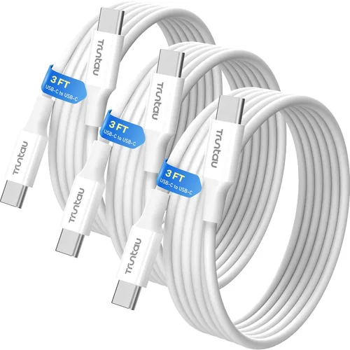 Miniatura 26 de Cable USB A a USB C de 6 pies, cable de carga rápida de 60 W compatible con iPhone 17/17 Pro Max/16/16e/16 Plus/15 Pro Max, Samsung Galaxy Blanco