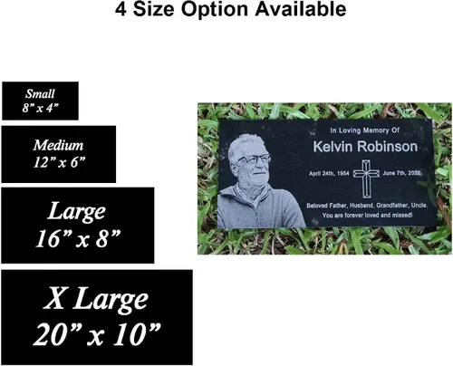Miniatura 4 de lápida, lápidas para tumbas, placa conmemorativa personalizada, marcadores de tumba para cementerio, piedra conmemorativa para un ser querido