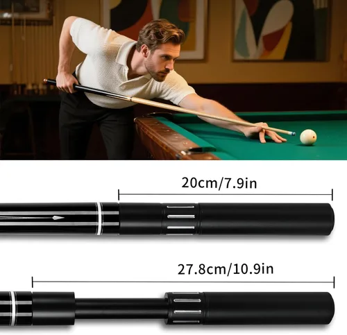 Miniatura 7 de Pool Cues Stick,3 in 1 Adjustable Maple Pool Cue Stick Sets Cue Sticks 58 inch Pool Cues Adult Canadian Maple Wood Billiard Stick with Carry Case