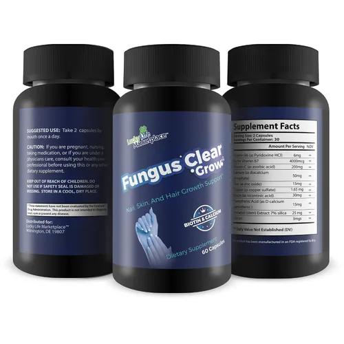 Miniatura 4 de Fungus Clear Grow - Soporte para el crecimiento de uñas, piel y cabello - Ayuda a apoyar el crecimiento natural de la piel y las uñas con esta