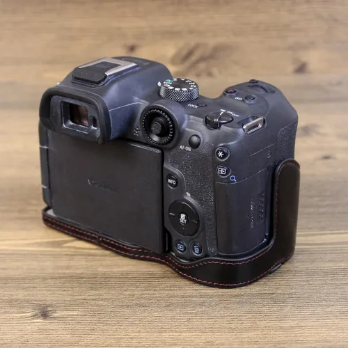 Miniatura 2 de Rieibi EOS R7 - Funda de piel sintética de calidad para cámara digital Canon EOS R7 - Funda de agarre para Canon EOSR7, color negro