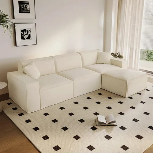 Miniatura 14 de Cloud - Sofá modular sin hueso, sofá seccional con asiento profundo, sofá en forma de L de 2 plazas para sala de estar, sofás de espuma