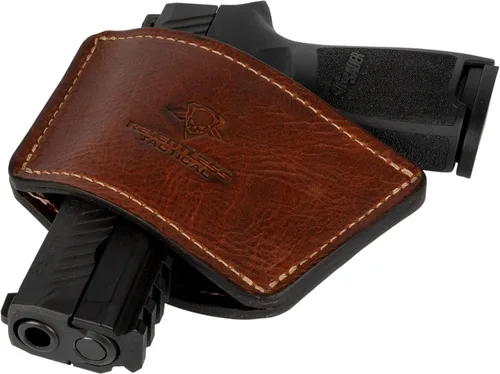 Funda universal Dual Threat IWB/OWB para cinturón, fabricada en Estados Unidos, funda ambidiestra de cuero de grano completo, transporte abierto y
