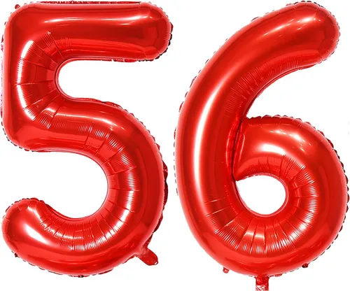 Miniatura 63 de Globo de helio rojo del número 10 de 40 pulgadas, autosellado para decoración de fiesta de cumpleaños y decoración de fiesta de aniversario (rojo 10)