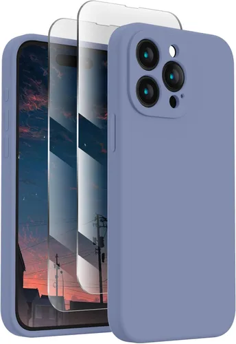 FireNova Funda diseñada para iPhone 15 Pro, funda de silicona mejorada [protección de cámara], forro interior de microfibra antiarañazos, 6.1