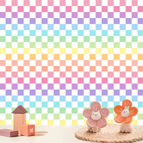 Miniatura 18 de Amiya Papel tapiz a cuadros para despegar y pegar, papel de contacto de mosaico blanco y negro, un juego de 17.3 x 480 pulgadas, moderno papel