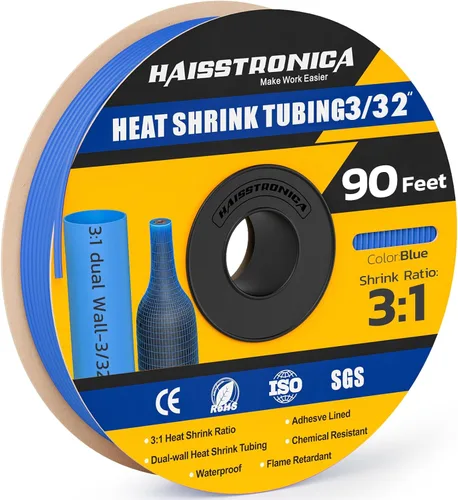 Miniatura 17 de haisstronica Tubo termorretráctil 3:1, relación de encogimiento, tubo termorretráctil de grado marino forrado con adhesivo para el hogar, automoción