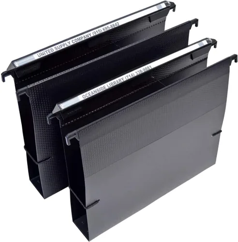Miniatura 9 de Ultimate Office - Carpetas MagniFile colgantes con base en V de tamaño carta y con índices agrandados de 11 pulgadas que duplican