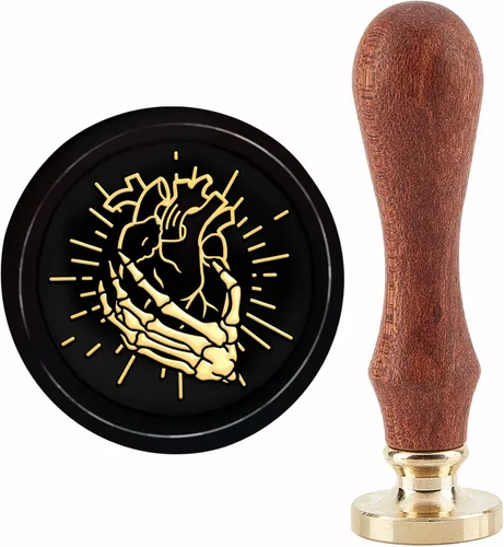 Miniatura 25 de CRASPIRE Sello de cera de baloncesto para deportes, 1.181 in, cabeza de latón extraíble retro vintage con mango de madera para invitaciones de boda