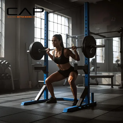 Miniatura 6 de CAP Barbell - Serie de colores FM-8000F Deluxe Power Rack Rojo