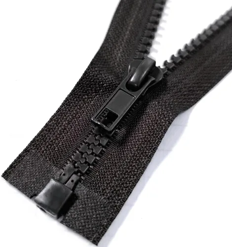 Miniatura 4 de MebuZip 2 cremalleras separadoras #5 de 9 pulgadas de plástico moldeado de resina, cremalleras a granel para coser abrigos, chaquetas y ropa (negro)