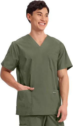 Miniatura 81 de Cherokee WW Professionals WW695 - Camisa de uniforme sanitario para hombre, con cuello en V