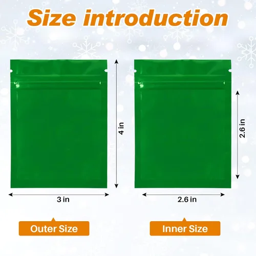 Miniatura 2 de 100 piezas Premium a prueba de olores, doble cara de Mylar de color plano sellable por calor, bolsa de embalaje de muestras 3 x 4 pulgadas