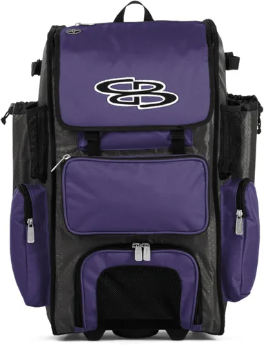 Miniatura 109 de Boombah Rolling Superpack - Bolsa para equipo de béisbol/sóftbol, varios colores, mango telescópico y capacidad para 4 murciélagos, versión