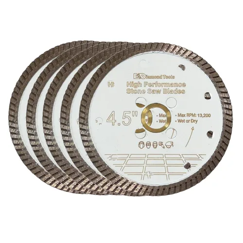 Miniatura 17 de Hojas de sierra de diamante de alto rendimiento de 5 pulgadas para granito, cuarzo y otras piedras de ingeniería, húmedo o seco, eje de 7/8"-5/8