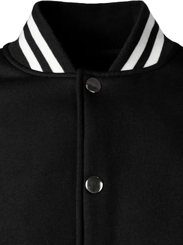 Miniatura 4 de HOOD CREW Chaqueta de béisbol Varsity para hombre de mezcla de algodón