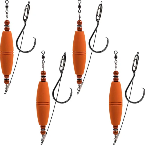 Miniatura 8 de Plataformas de flotador de bagre, bobbers de pesca, corchos, equipo de pesca para gato, combo de clavija de EVA, alta flotabilidad, ganchos Rojo