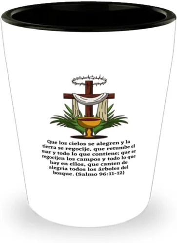 Regalos religiosos para mujer o hombre - No temas, porque yo estoy para ti, Para quinceanera, matrimonio, bautizo, primera comunión - Vaso de tequila