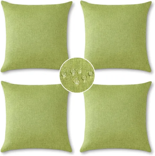 Miniatura 19 de OTOSTAR Juego de 4 fundas de almohada impermeables para exteriores, fundas decorativas para cojines de jardín, fundas de almohada cuadradas
