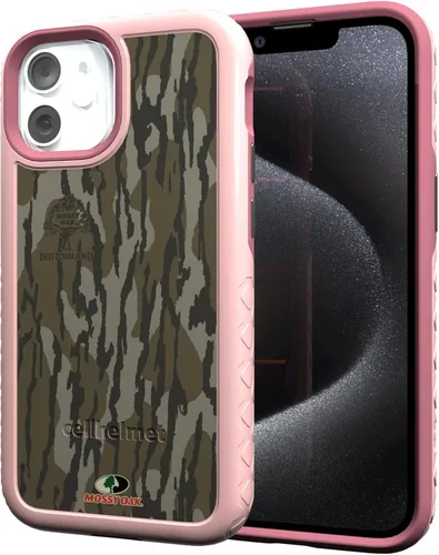 Miniatura 123 de cellhelmet Mossy Oak Agua Yellowfin Funda de doble capa en gris diseñada para iPhone 13 Mini a prueba de golpes y caídas, duradera, como se ve