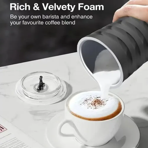 Miniatura 5 de Calentador de leche de espuma caliente y fría 4 en 1 con control de temperatura, espumadores de apagado automático para café, latte, capuchino