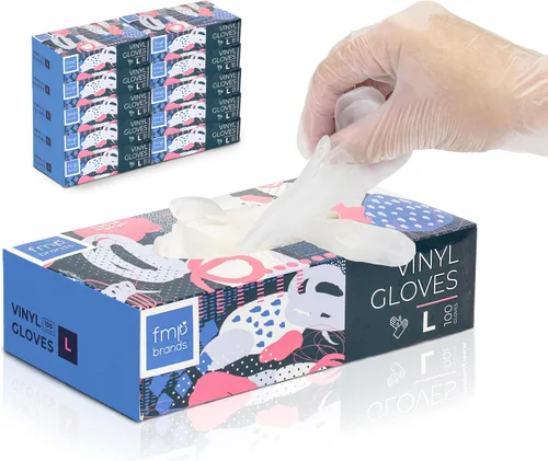 Miniatura 14 de Fit Meal Prep Paquete de 100 guantes desechables de vinilo para preparación de alimentos, sin látex, sin polvo, ideales para cocina, baño, hogar