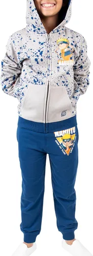 Miniatura 5 de Naruto Classic - Sudadera con capucha y cremallera gris para niños pequeños