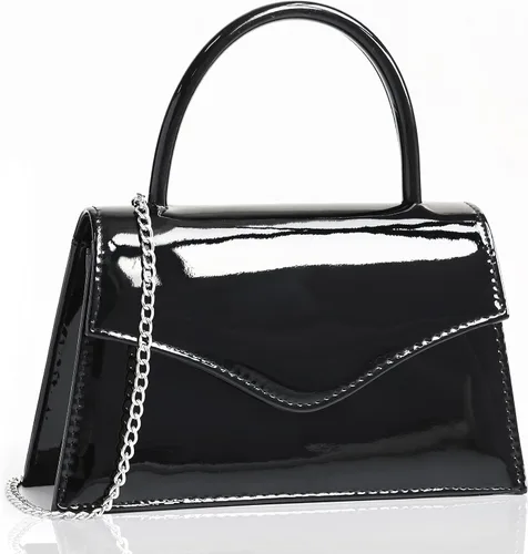 Miniatura 9 de Milisente Bolso de noche para mujer, bolso de mano para fiesta nupcial, bolsos de cóctel y baile de graduación con charol