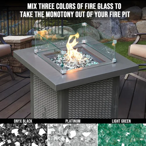 Miniatura 6 de Skyflame - Vidrio de fuego mezclado de 10 libras para hogueras de chimenea