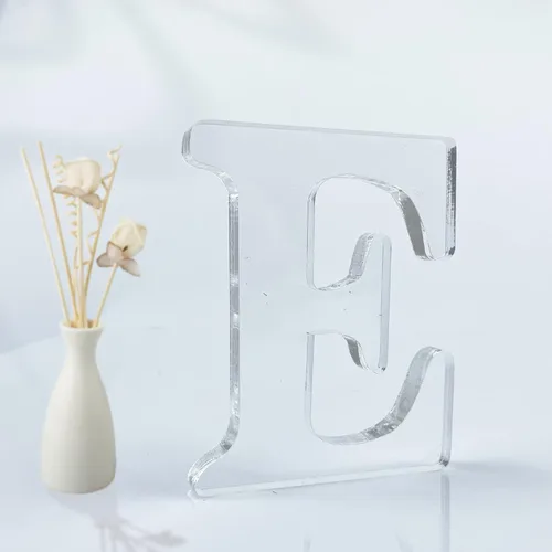 Miniatura 9 de Letras acrílicas diseñables de 4 pulgadas, letras acrílicas sin terminar para decoración de pared, letras decorativas de pie en rodajas, decoración