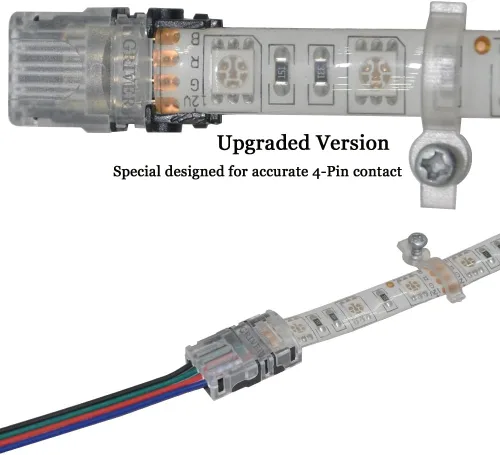Miniatura 4 de Griver conector 4 pines para tira de luces led impermeable 5050, de conexión rápida por cable