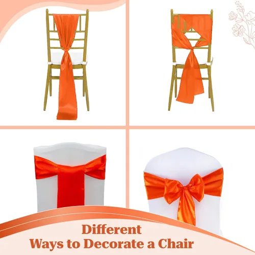 Miniatura 25 de mds - Lote de 10 lazos de satén para sillas de boda y eventos, para decoración de fiestas, 30 colores, Satin, 10 Verde oliva