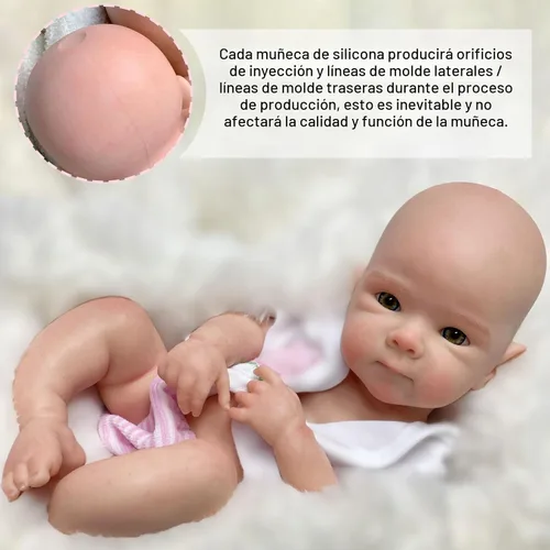 Miniatura 6 de Gileutay Muñeca de silicona de cuerpo completo de 12 pulgadas, muñecas de bebé recién nacidas realistas que parecen bebés de la vida real