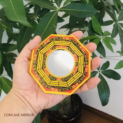 Miniatura 6 de Feng Shui - Espejo cóncavo de bagua de 4 pulgadas, juego de 2, un espejo cóncavo para protección contra la energía negativa pasiva y un espejo